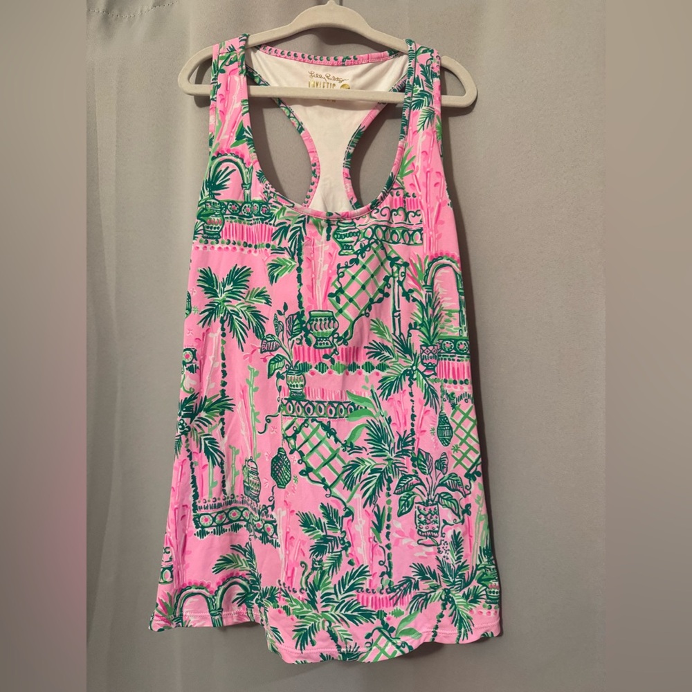 Lilly Pulitzer Pink and Green Luxletic Tank